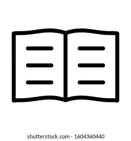 open book icon isolated sign symbol vector illustration - Collection of high quality black style vector icons
