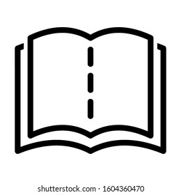 open book icon isolated sign symbol vector illustration - Collection of high quality black style vector icons
