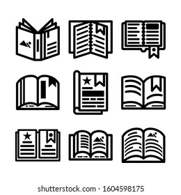 open book icon isolated sign symbol vector illustration - Collection of high quality black style vector icons

