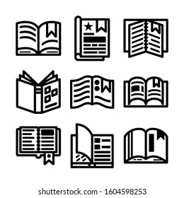 open book icon isolated sign symbol vector illustration - Collection of high quality black style vector icons
