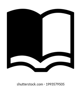 Open book icon isolated vector illustration. High quality black style vector icon