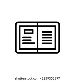 open book  icon with isolated vektor and transparent background 