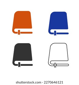 Open book icon. Library symbol set vector ilustration.