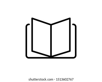 Open book icon, library icon vector illustration EPS10. Concept education