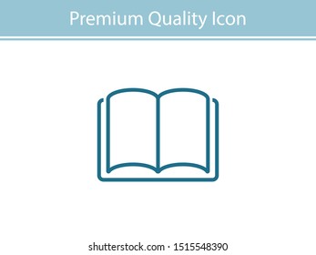 Open book icon, library icon vector illustration EPS10. Concept education