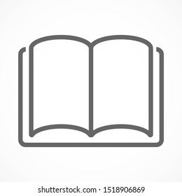 Open book icon, library icon vector illustration EPS10. Concept education
