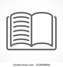 Open book icon, library icon vector illustration EPS10. Concept education