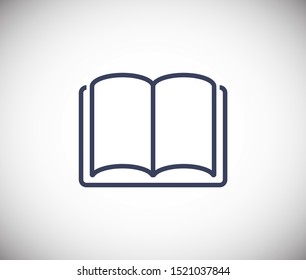 Open book icon, library icon vector illustration EPS10. Concept education