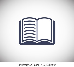 Open book icon, library icon vector illustration EPS10. Concept education