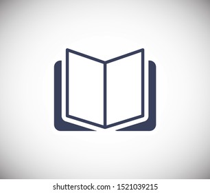 Open book icon, library icon vector illustration EPS10. Concept education
