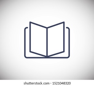 Open book icon, library icon vector illustration EPS10. Concept education