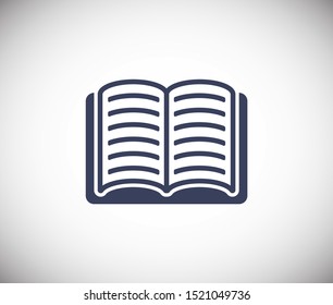 Open book icon, library icon vector illustration EPS10. Concept education