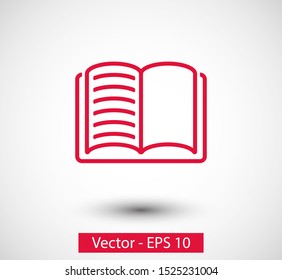 Open book icon, library icon vector illustration EPS10. Concept education