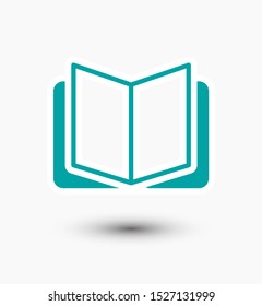 Open book icon, library icon vector illustration EPS10. Concept education