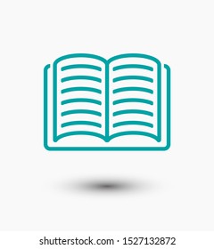 Open book icon, library icon vector illustration EPS10. Concept education