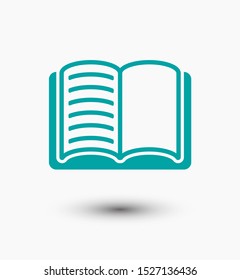Open book icon, library icon vector illustration EPS10. Concept education