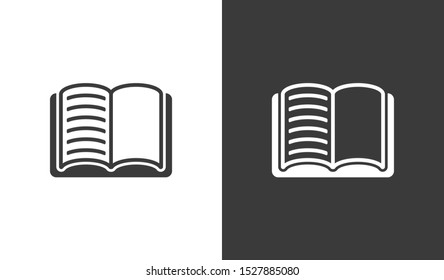 Open book icon, library icon vector illustration EPS10. Concept education