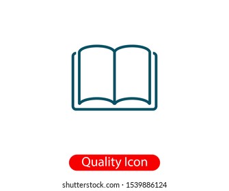 Open book icon, library icon vector illustration EPS10. Concept education