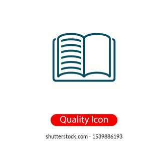 Open book icon, library icon vector illustration EPS10. Concept education