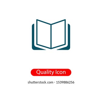 Open book icon, library icon vector illustration EPS10. Concept education