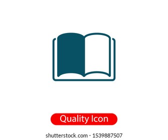 Open book icon, library icon vector illustration EPS10. Concept education