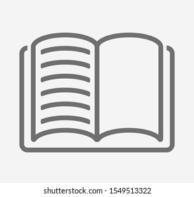 Open book icon, library icon vector illustration EPS10. Concept education