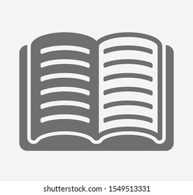 Open book icon, library icon vector illustration EPS10. Concept education