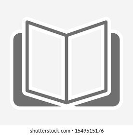 Open book icon, library icon vector illustration EPS10. Concept education
