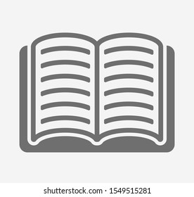Open book icon, library icon vector illustration EPS10. Concept education
