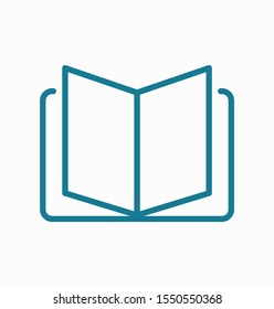 Open book icon, library icon vector illustration EPS10. Concept education