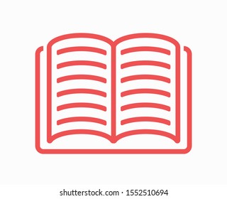 Open book icon, library icon vector illustration EPS10. Concept education
