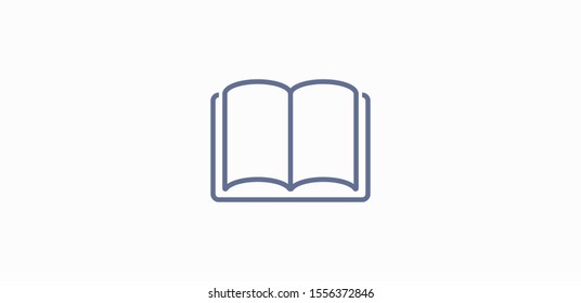 Open book icon, library icon vector illustration EPS10. Concept education