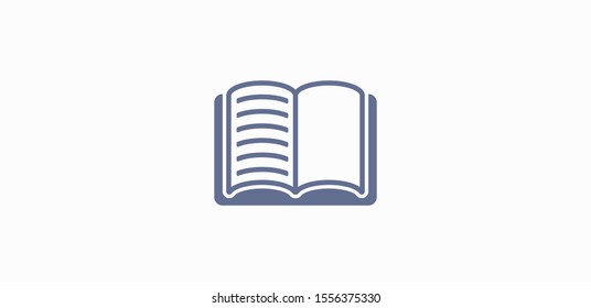 Open book icon, library icon vector illustration EPS10. Concept education