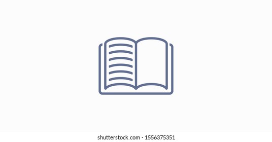 Open book icon, library icon vector illustration EPS10. Concept education
