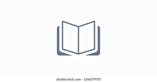 Open book icon, library icon vector illustration EPS10. Concept education