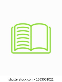 Open book icon, library icon vector illustration EPS10. Concept education