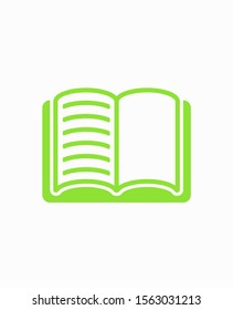 Open book icon, library icon vector illustration EPS10. Concept education