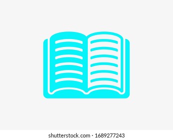 Open book icon, library icon vector illustration EPS10. Concept education