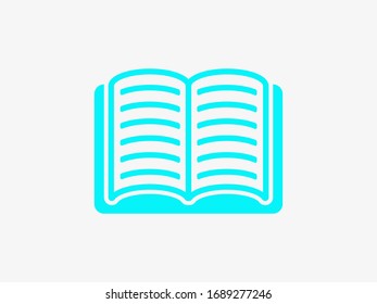 Open book icon, library icon vector illustration EPS10. Concept education