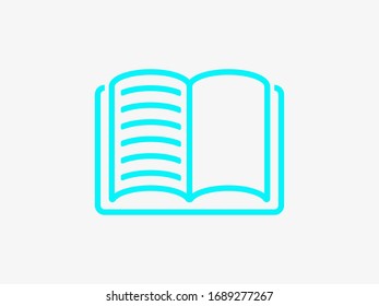 Open book icon, library icon vector illustration EPS10. Concept education