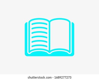 Open book icon, library icon vector illustration EPS10. Concept education
