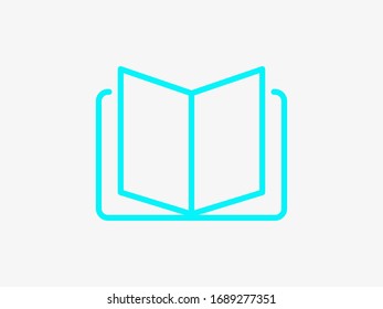 Open book icon, library icon vector illustration EPS10. Concept education
