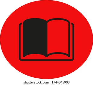 Open book icon, library icon vector illustration EPS10. Concept education