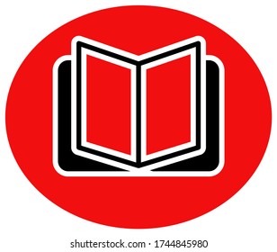 Open book icon, library icon vector illustration EPS10. Concept education