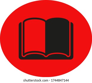 Open book icon, library icon vector illustration EPS10. Concept education