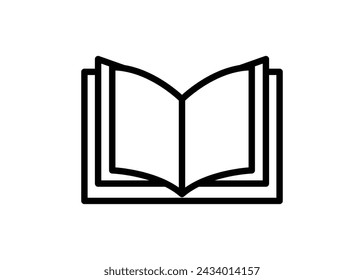 Open book icon line design template isolated