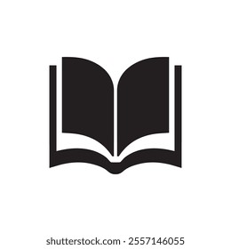 Open book icon logo design template isolated illustration