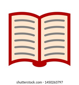 open book icon. Logo element illustration. open book symbol design. colored collection. open book concept. Can be used in web and mobile