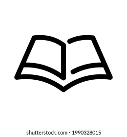 offenes Buchsymbol oder Logo einzeln auf Zeichen, Vektorgrafik - hochwertige Vektorsymbole mit schwarzem Hintergrund
