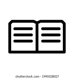 open book icon or logo isolated sign symbol vector illustration - high quality black style vector icons

